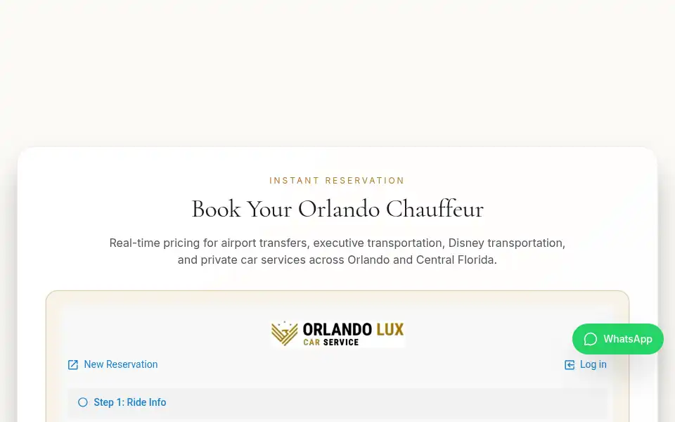 Screenshot of orlandocarserviceandtransfers.com