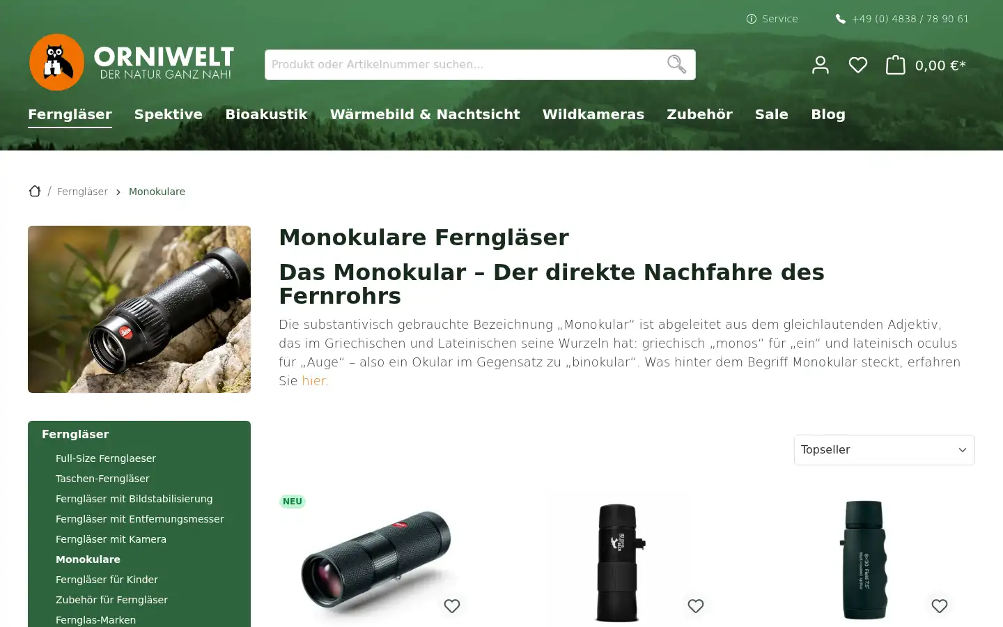 Screenshot of orniwelt.de
