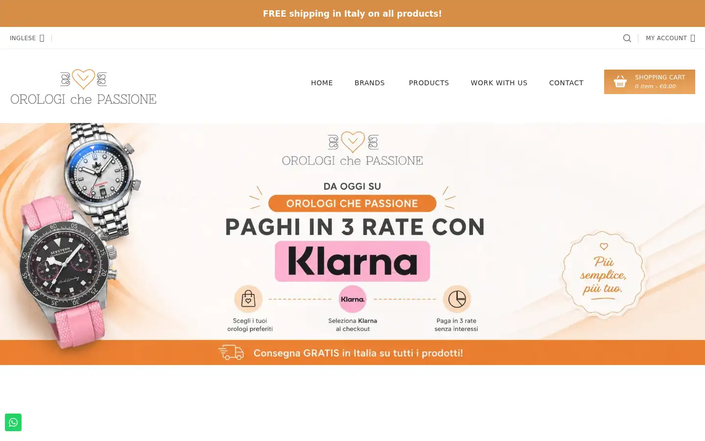 Screenshot of orologichepassione.com