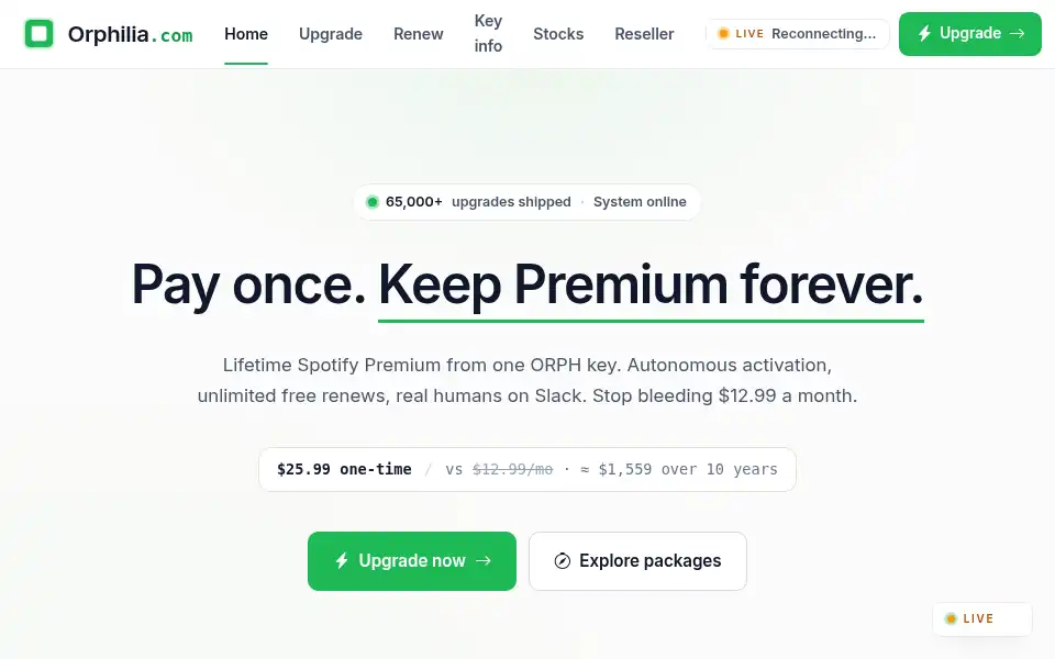 Screenshot of orphilia.com