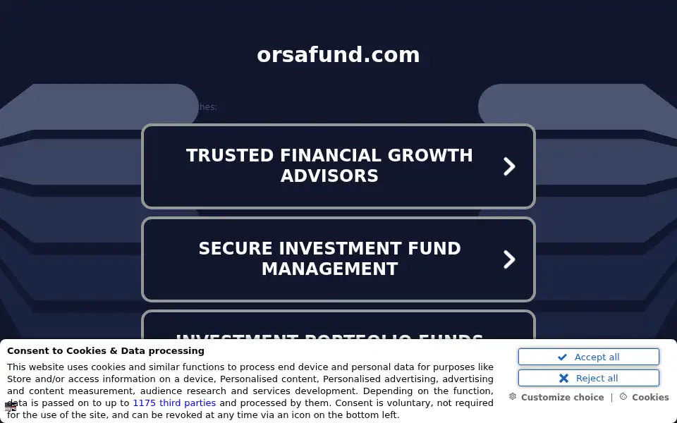 Screenshot of orsafund.com