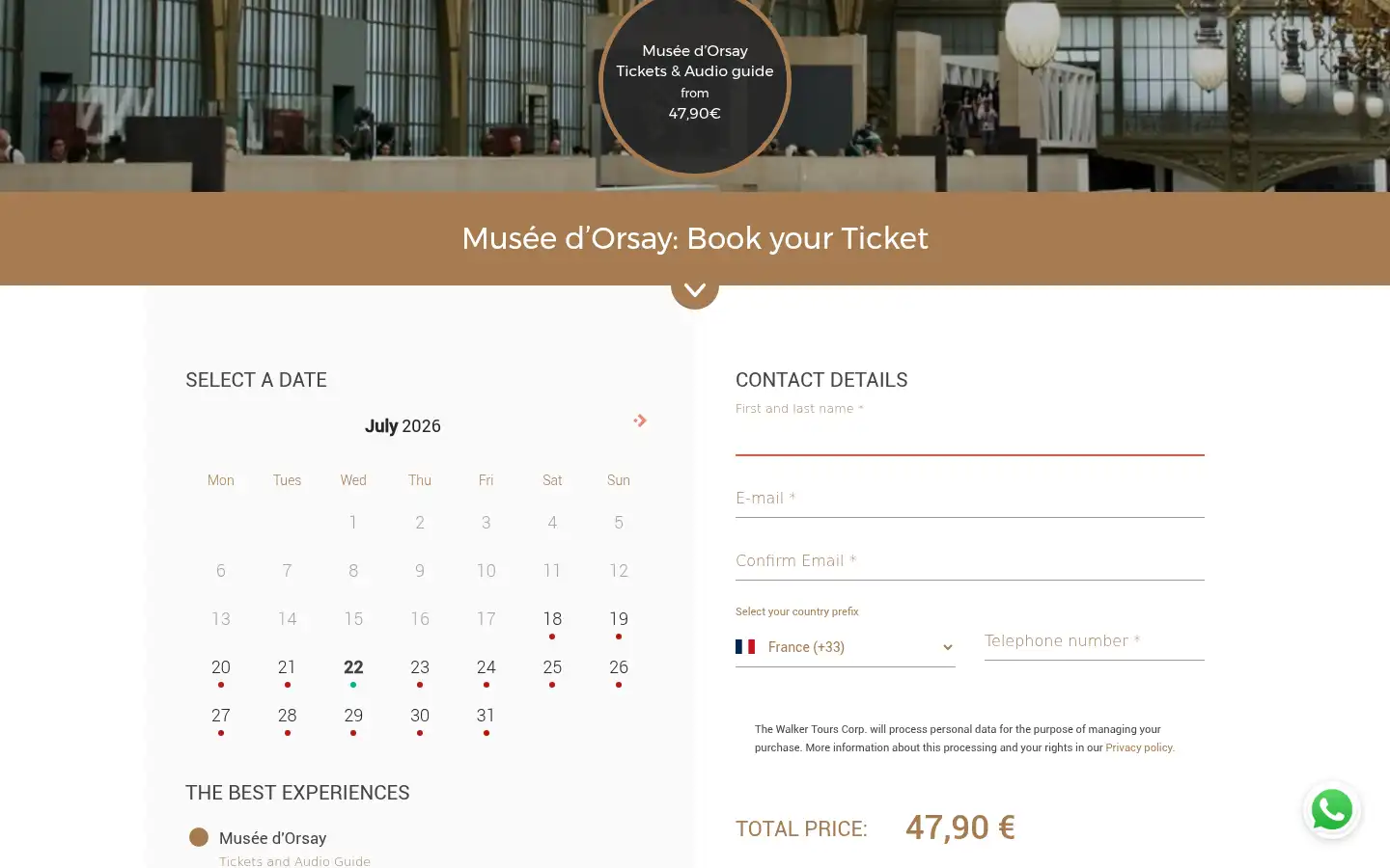 Screenshot of orsay-museum-ticket.com