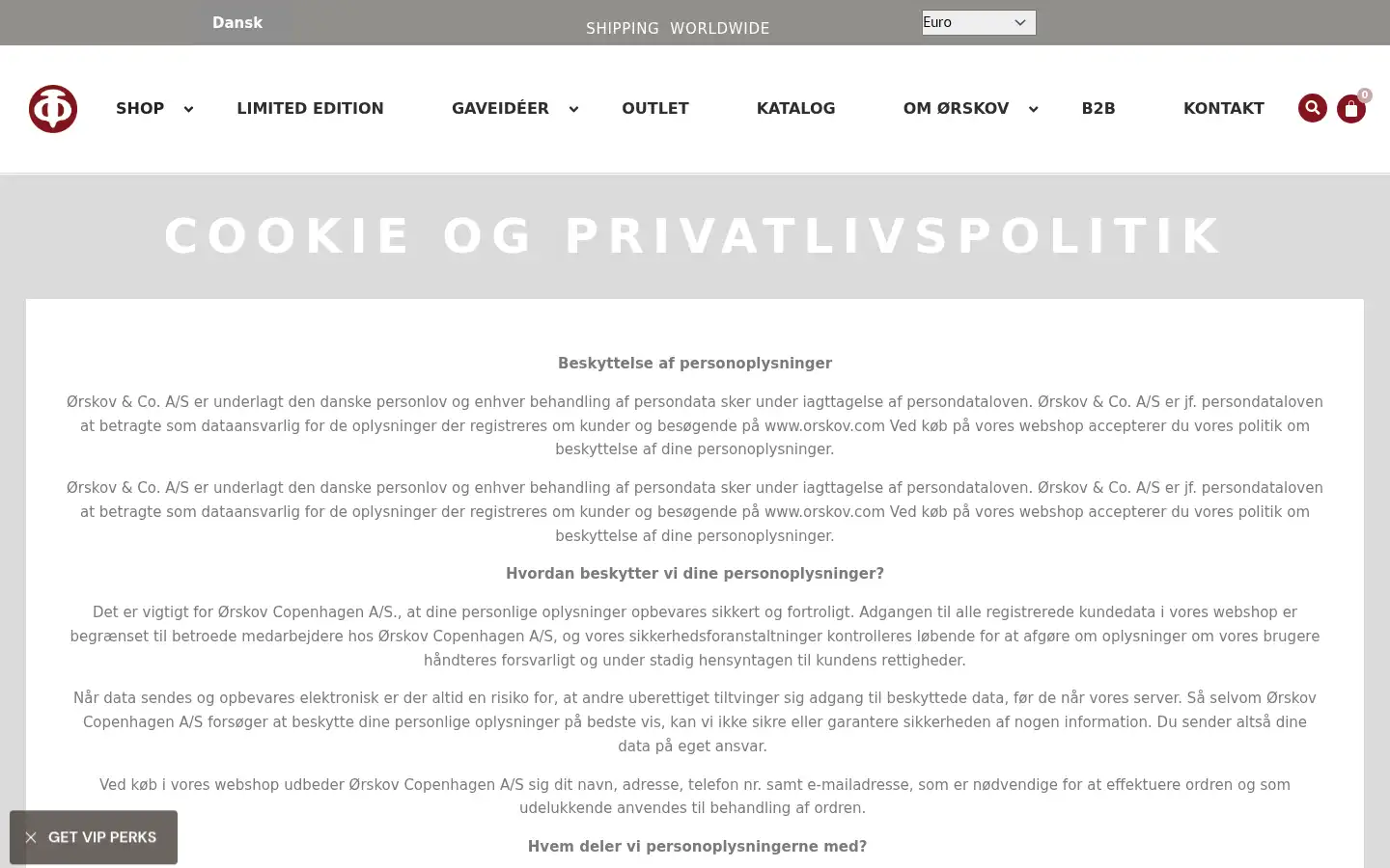 Screenshot of orskovcopenhagen.dk