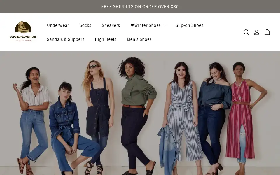 Screenshot of ortheshoe.co.uk