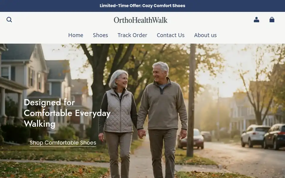 Screenshot of orthohealthwalk.com