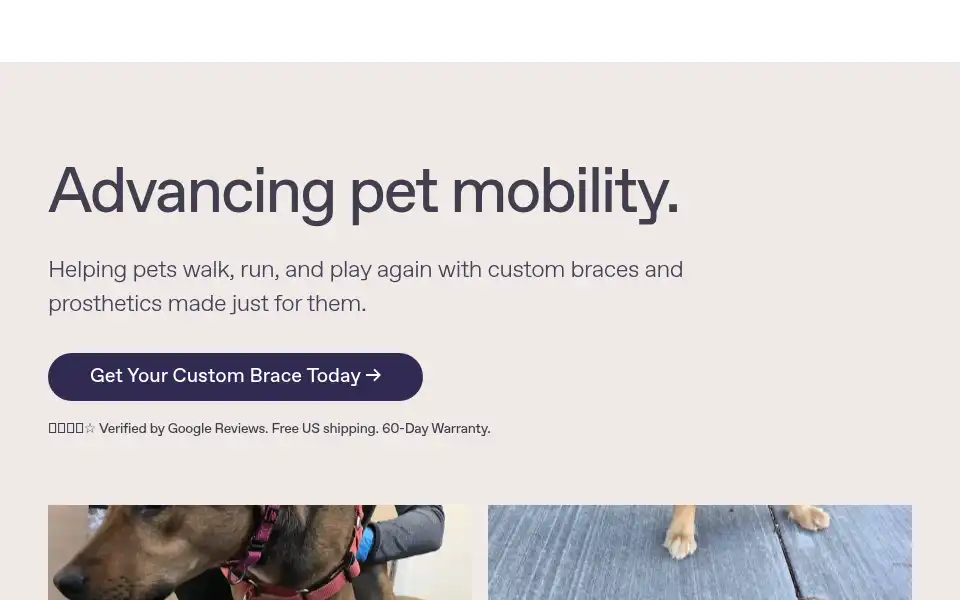 Screenshot of orthopets.co.uk