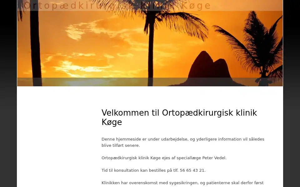 Screenshot of ortopaedkirurg.dk