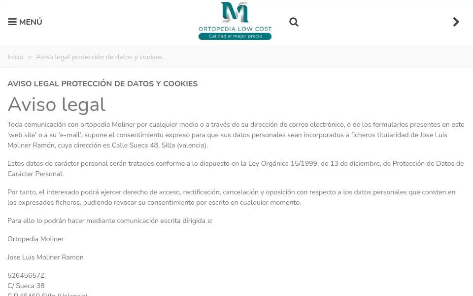 Screenshot of ortopedialowcost.com