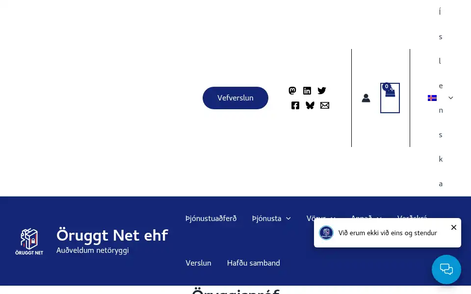 Screenshot of oruggtnet.is