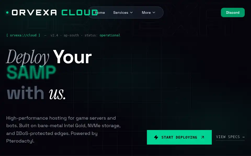 Screenshot of orvexacloud.online