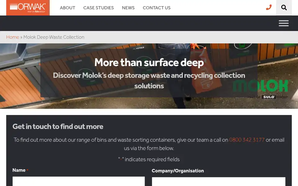 Screenshot of orwakeasi.co.uk