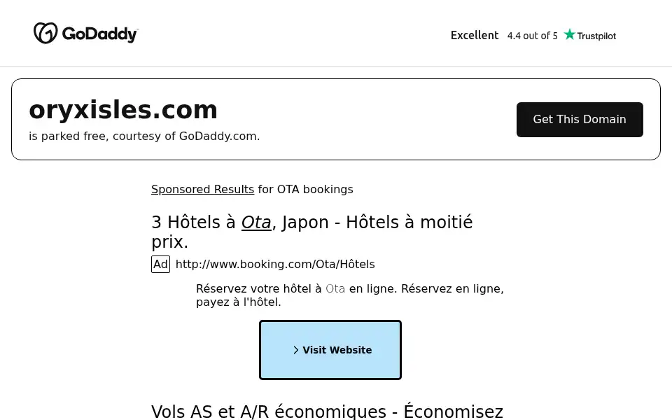 Screenshot of oryxisles.com