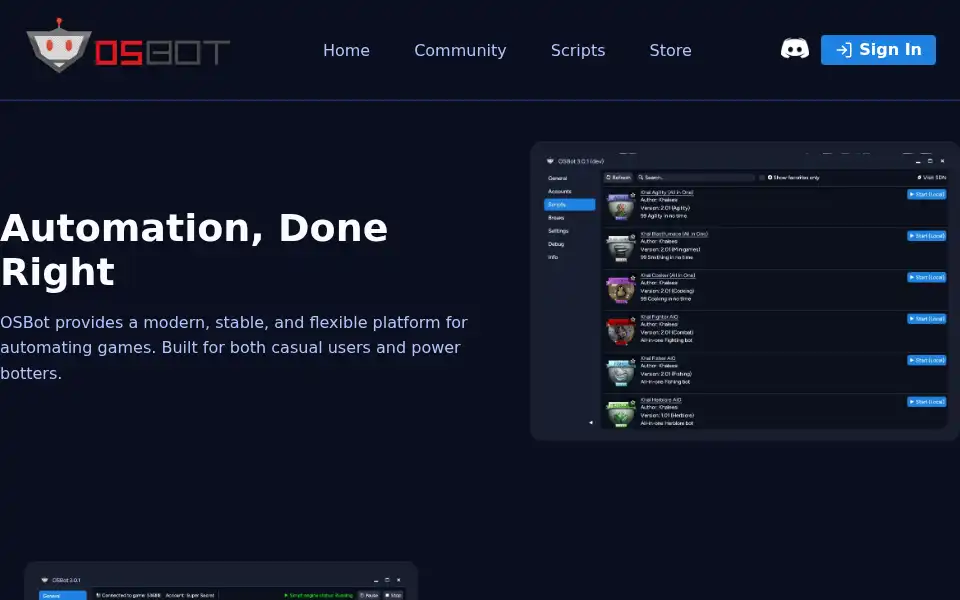 Screenshot of osbot.org