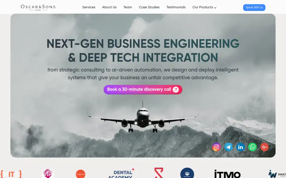 Screenshot of oscarsons.com