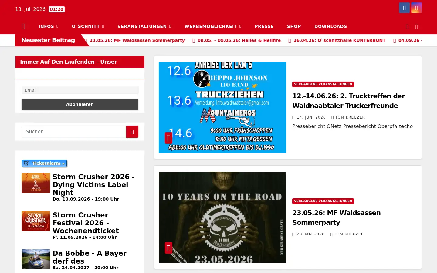 Screenshot of oschnitthalle.de