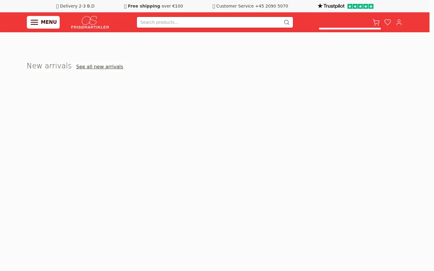 Screenshot of osfrisorartikler.com