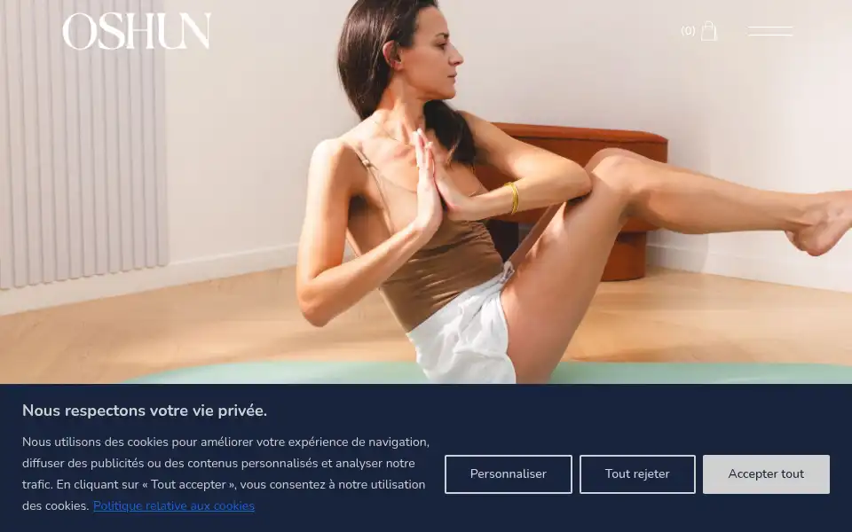 Screenshot of oshunyoga.fr