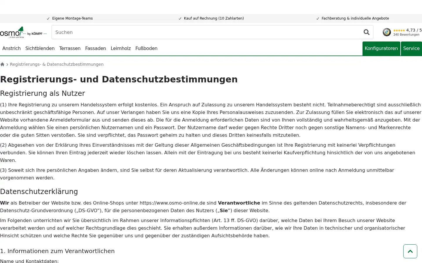 Screenshot of osmo-online.de