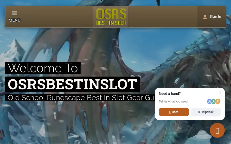 Screenshot of osrsbestinslot.com