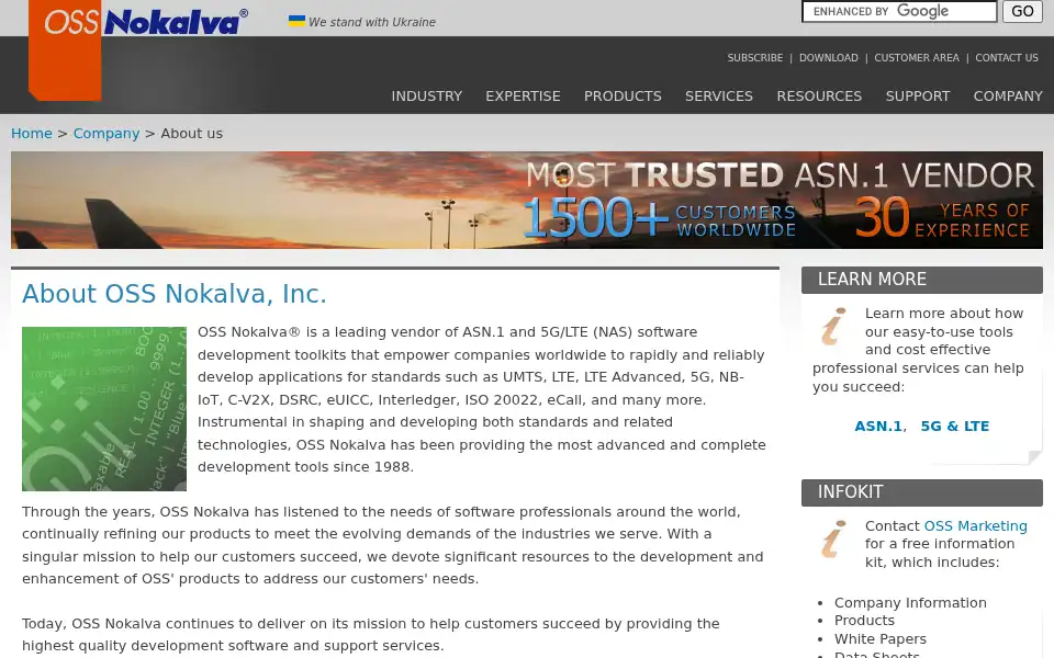 Screenshot of oss.com