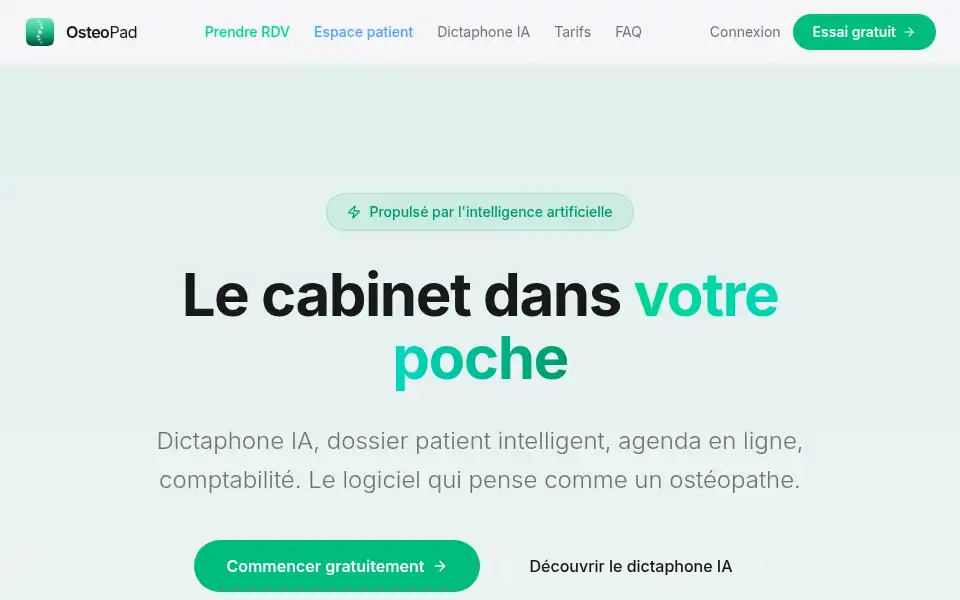 Screenshot of osteopad.fr