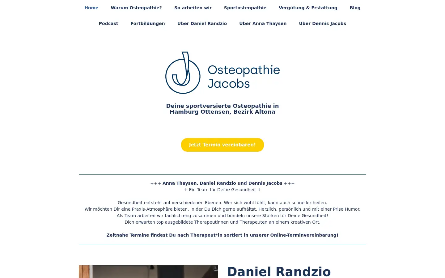 Screenshot of osteopathie-jacobs.de