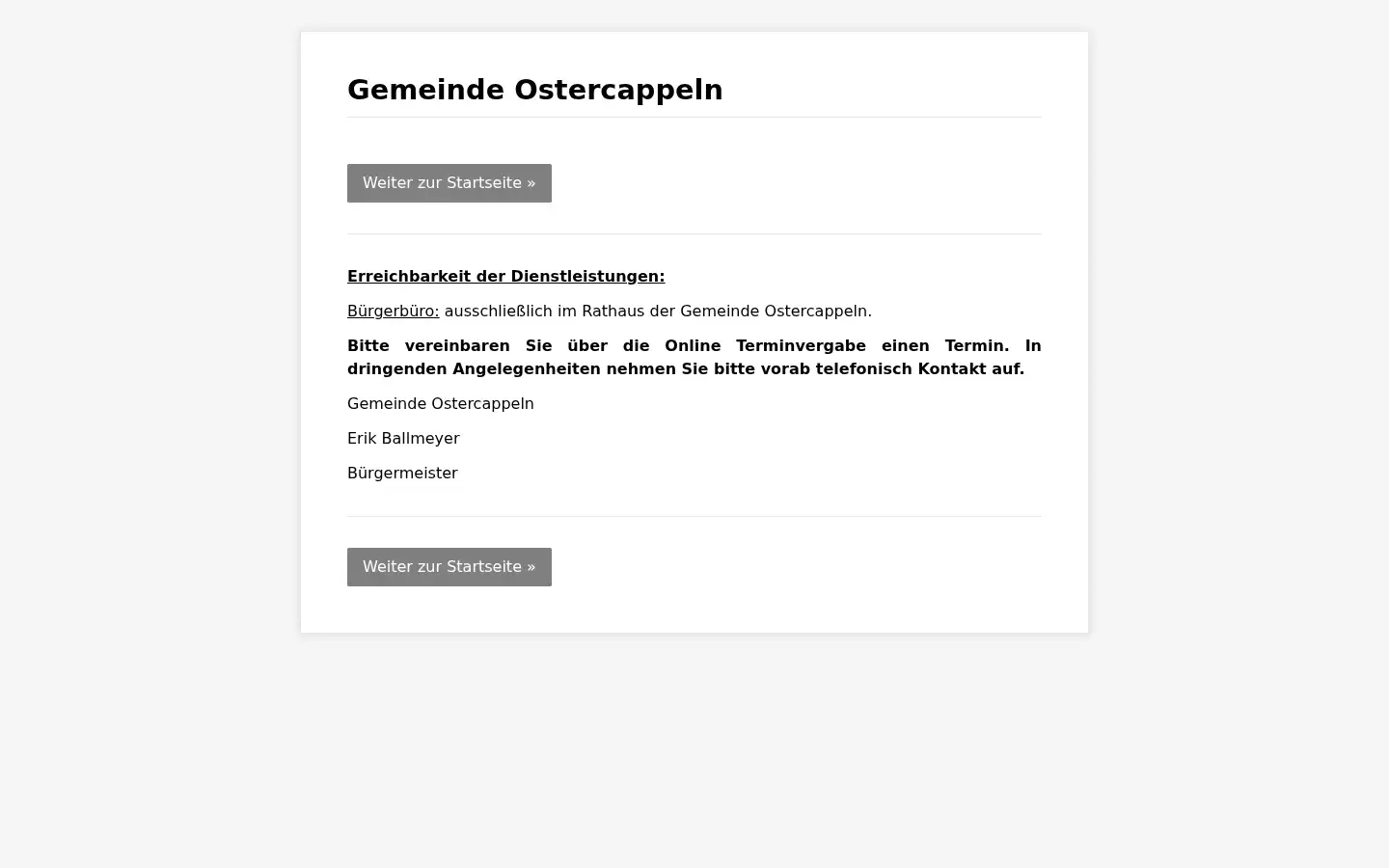 Screenshot of ostercappeln.de