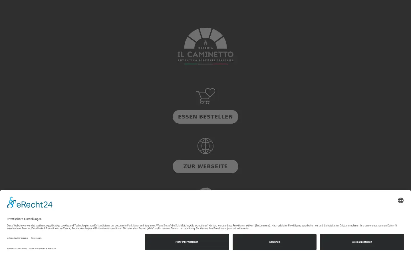 Screenshot of osteria-ilcaminetto.de