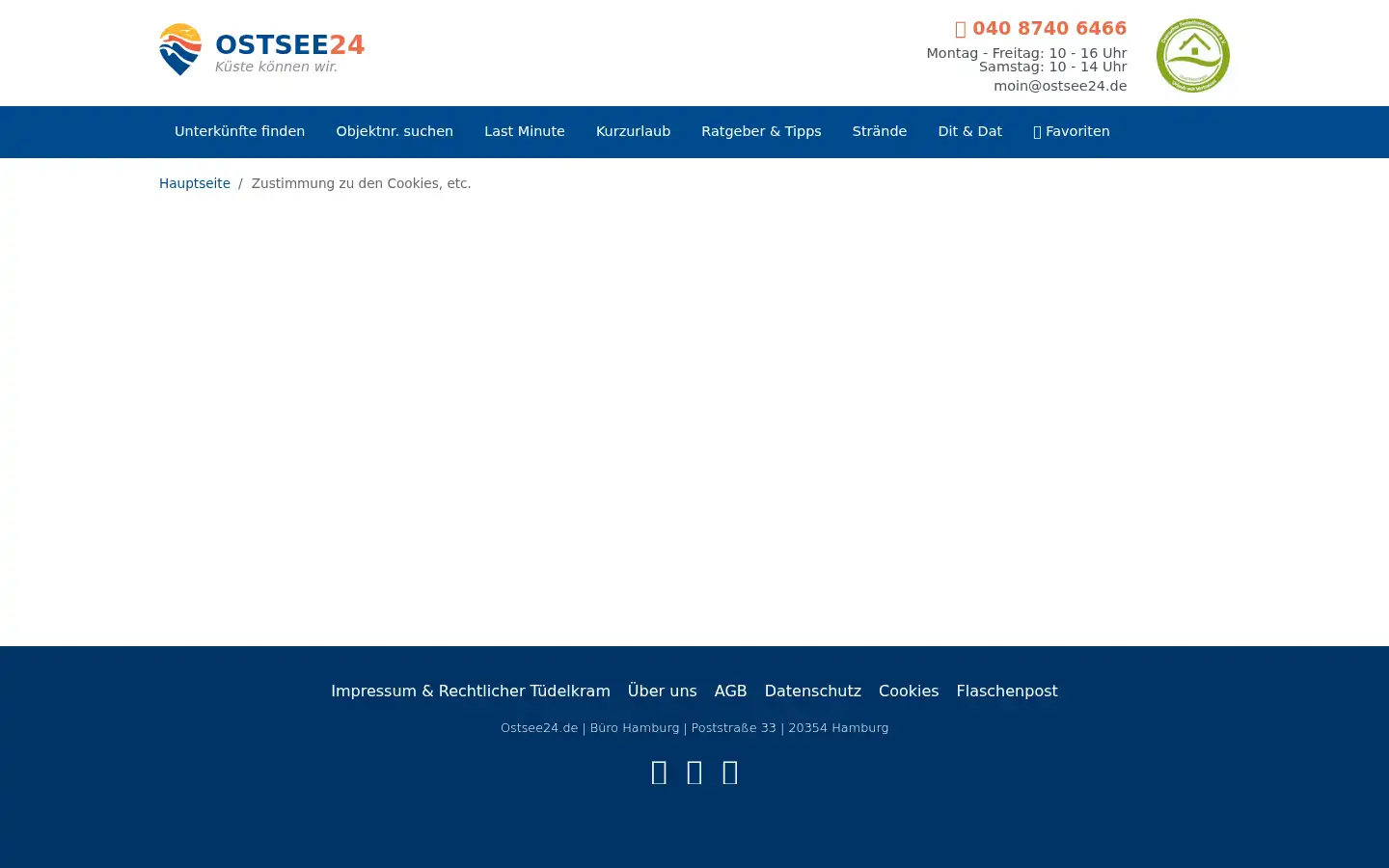 Screenshot of ostsee24.de