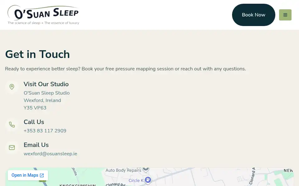 Screenshot of osuansleep.com