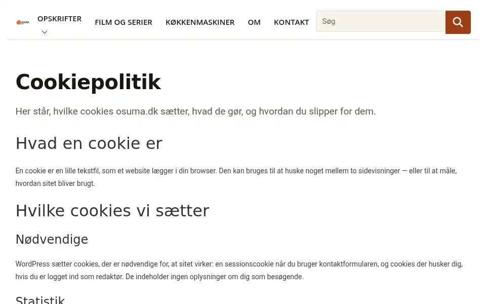 Screenshot of osuma.dk