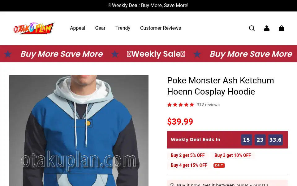 Screenshot of otakuplan.com
