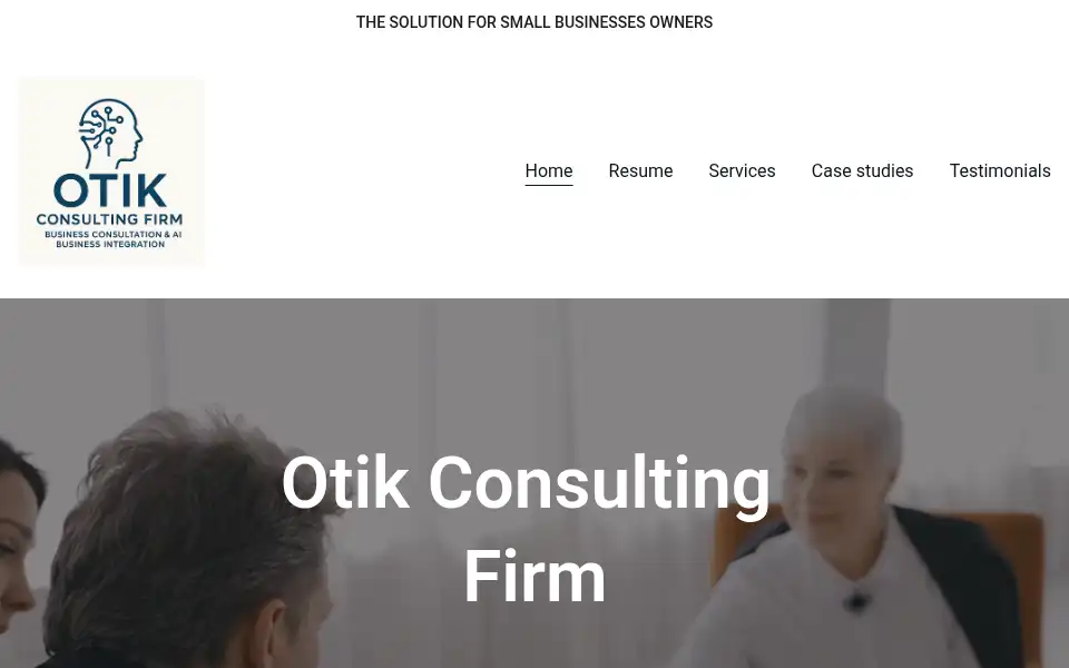 Screenshot of otikconsultingfirm.com