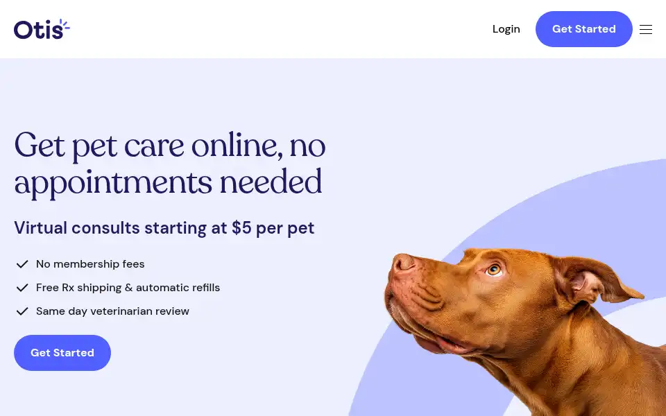 Screenshot of otisforpets.com