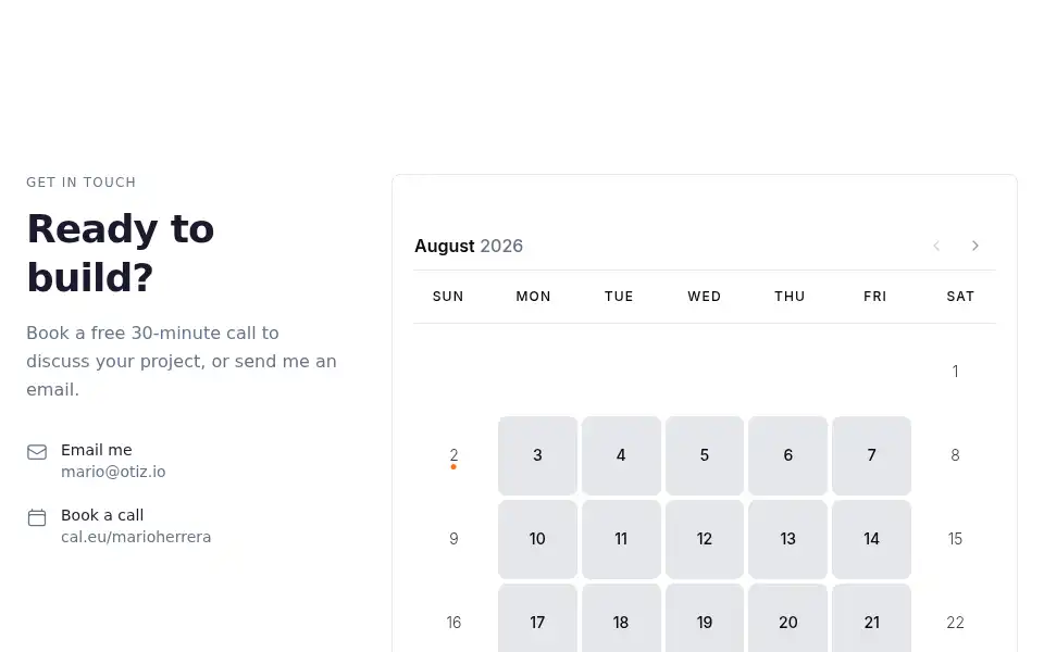 Screenshot of otiz.io