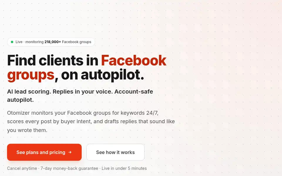 Screenshot of otomizer.com