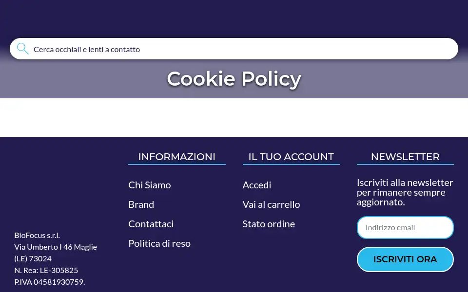 Screenshot of ottica.biofocus.it