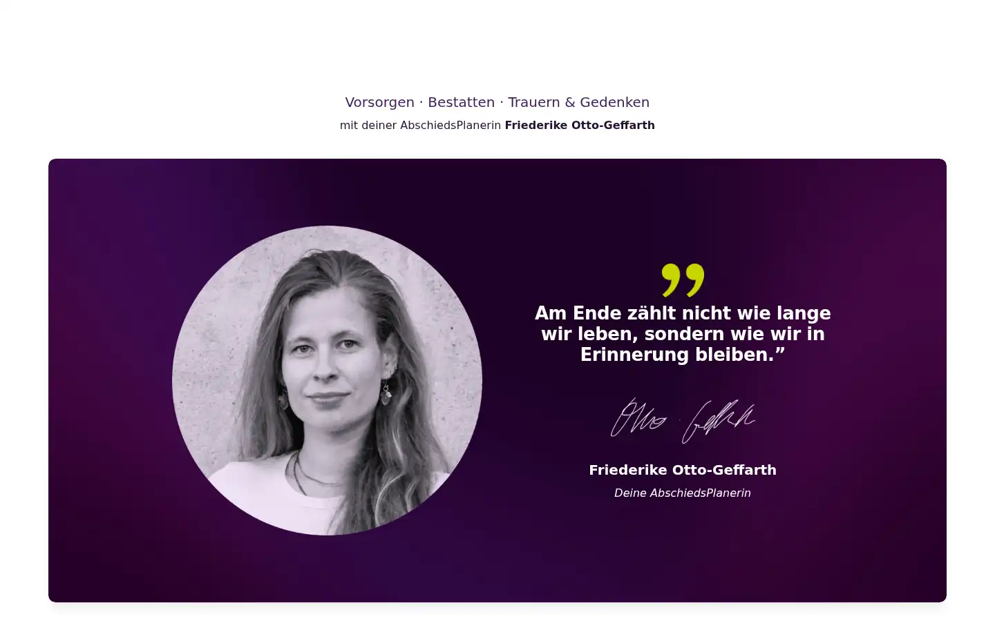 Screenshot of otto.abschiedsplaner.online