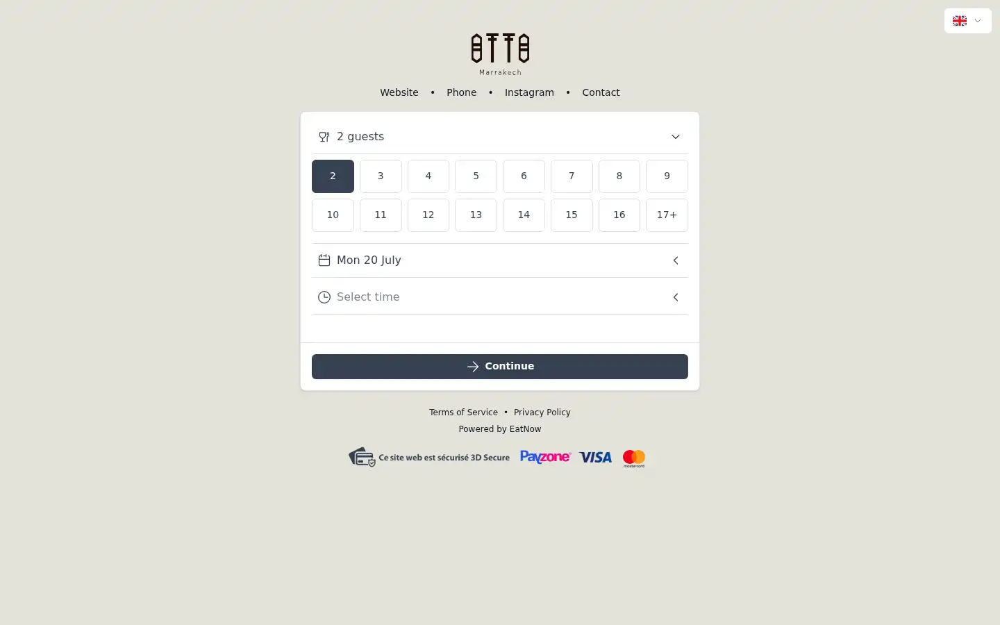 Screenshot of otto-marrakech.com