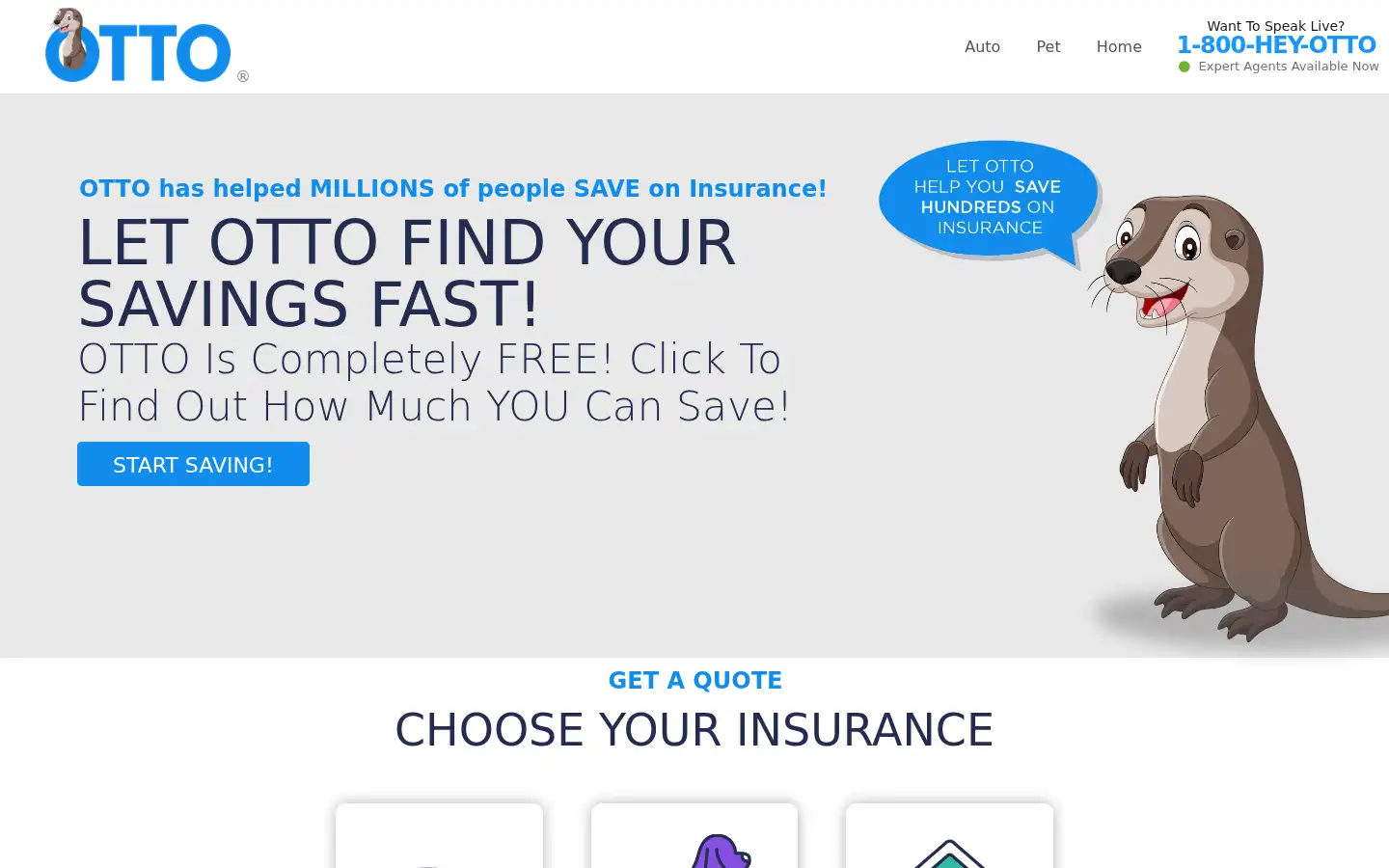Screenshot of ottoinsurance.com