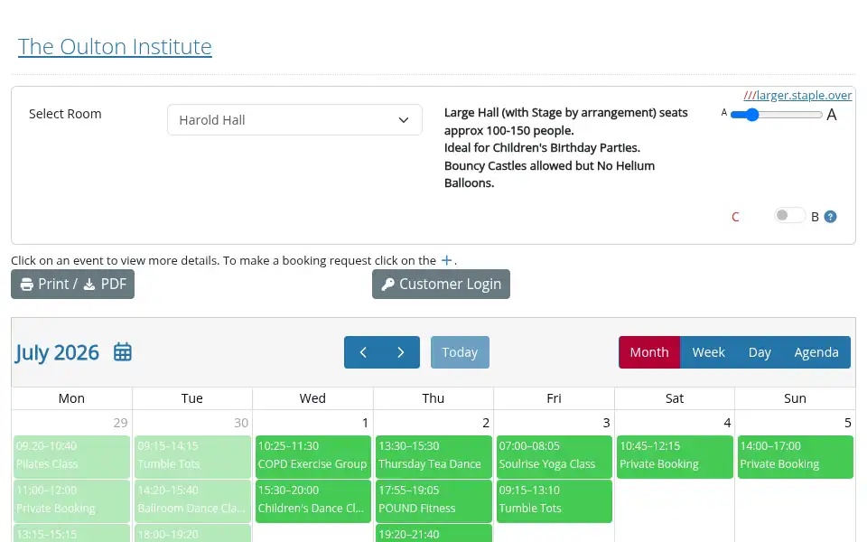 Screenshot of oultoninstitute.org.uk