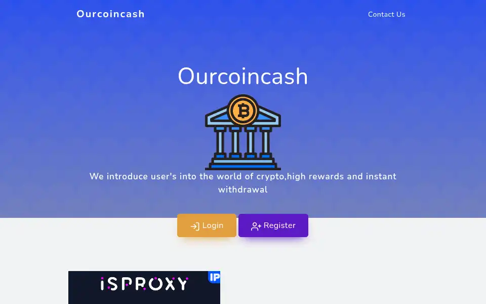 Screenshot of ourcoincash.xyz