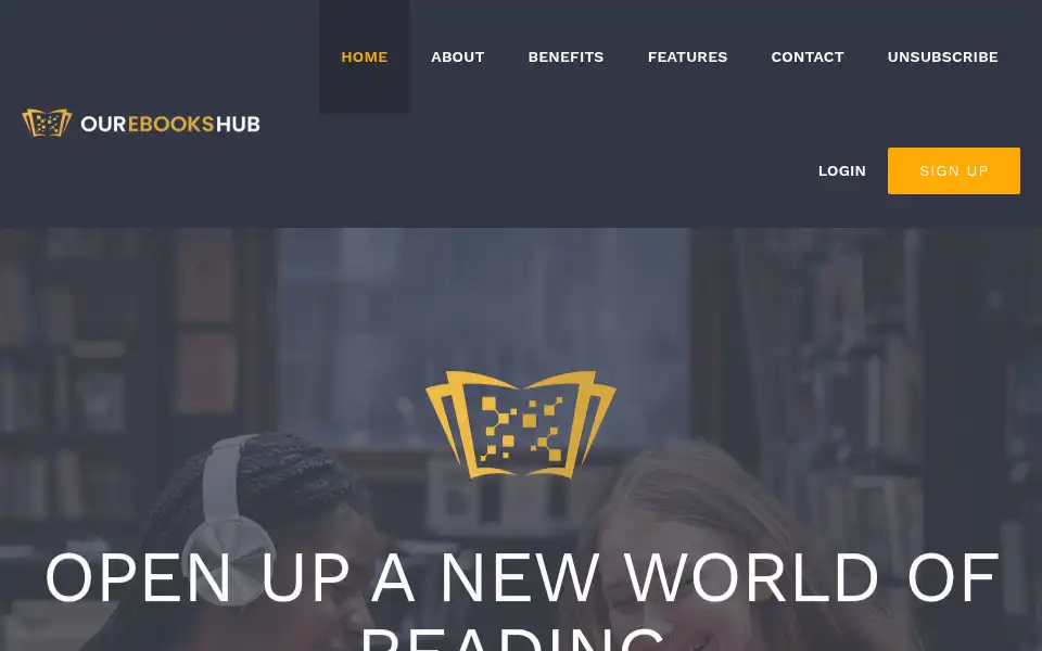 Screenshot of ourebookshub.com