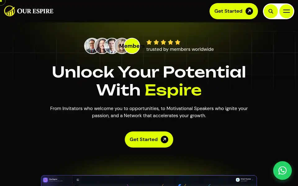 Screenshot of ourespire.com