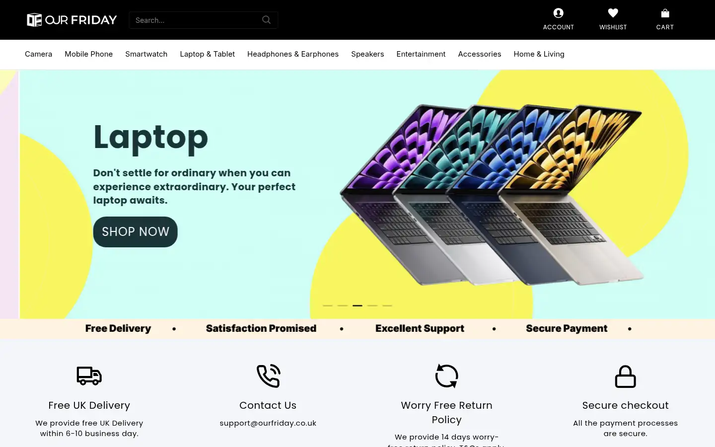 Screenshot of ourfriday.co.uk