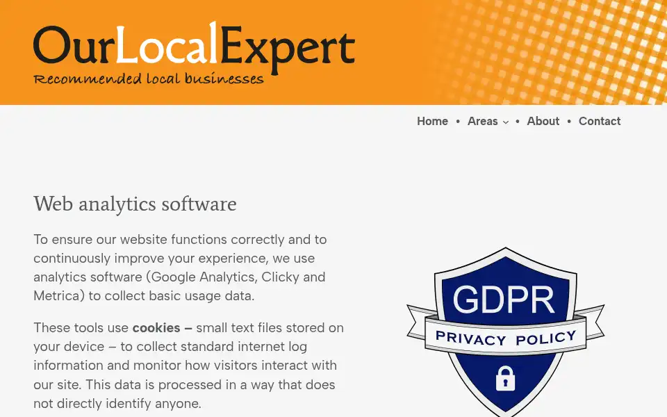 Screenshot of ourlocalexpert.co.uk