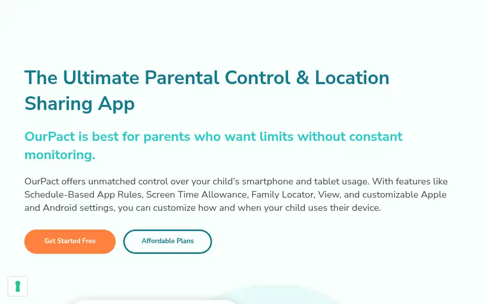 Screenshot of ourpact.com