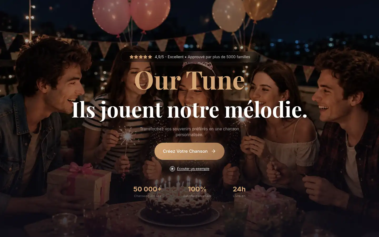 Screenshot of ourtune.com