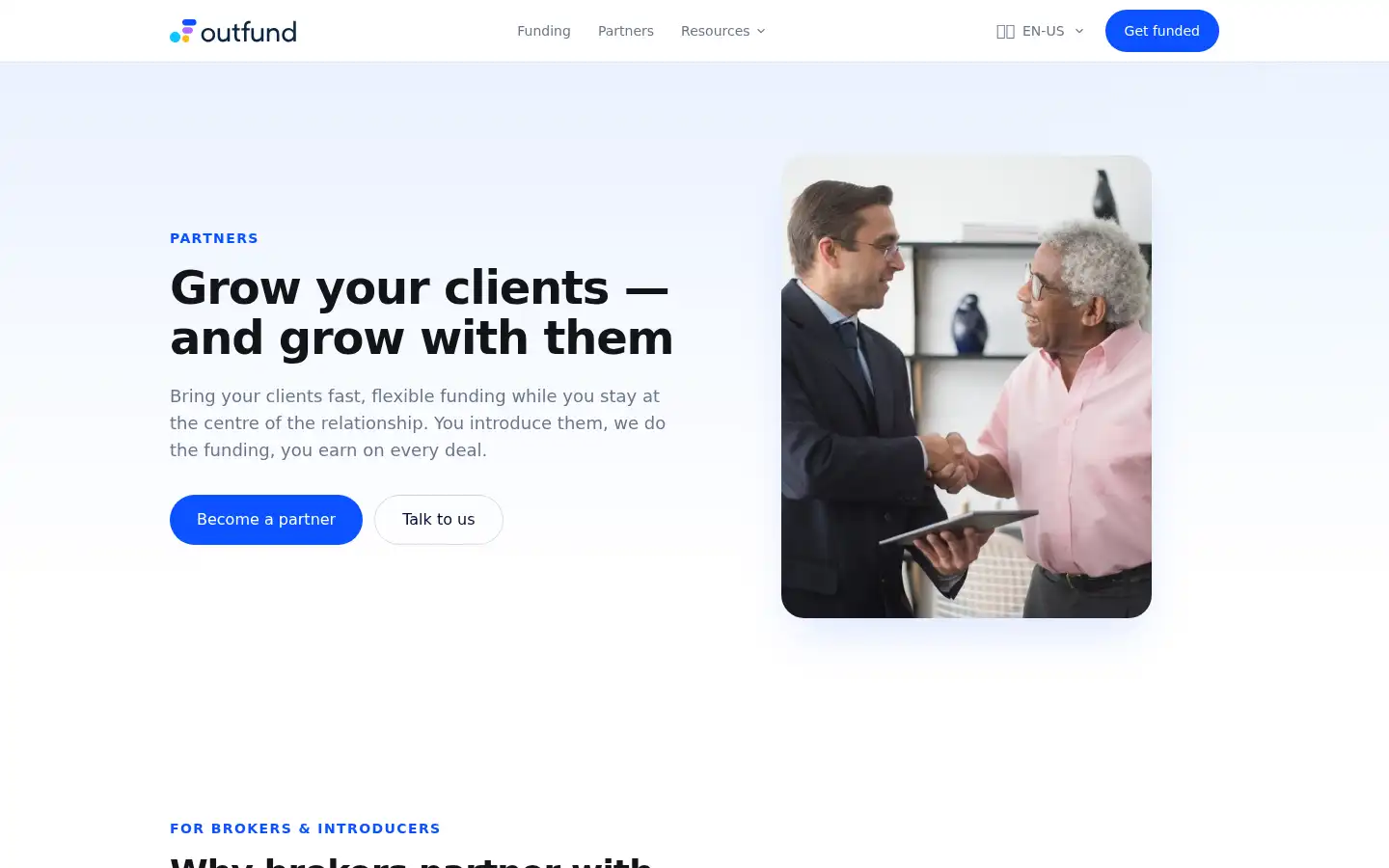 Screenshot of out.fund