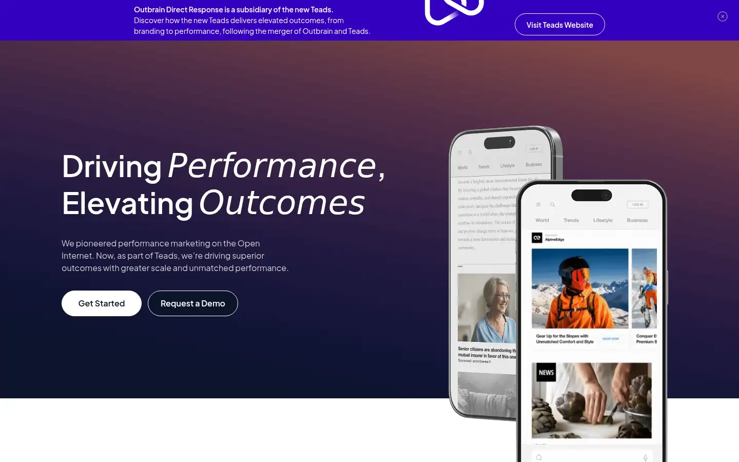 Screenshot of outbrain.com